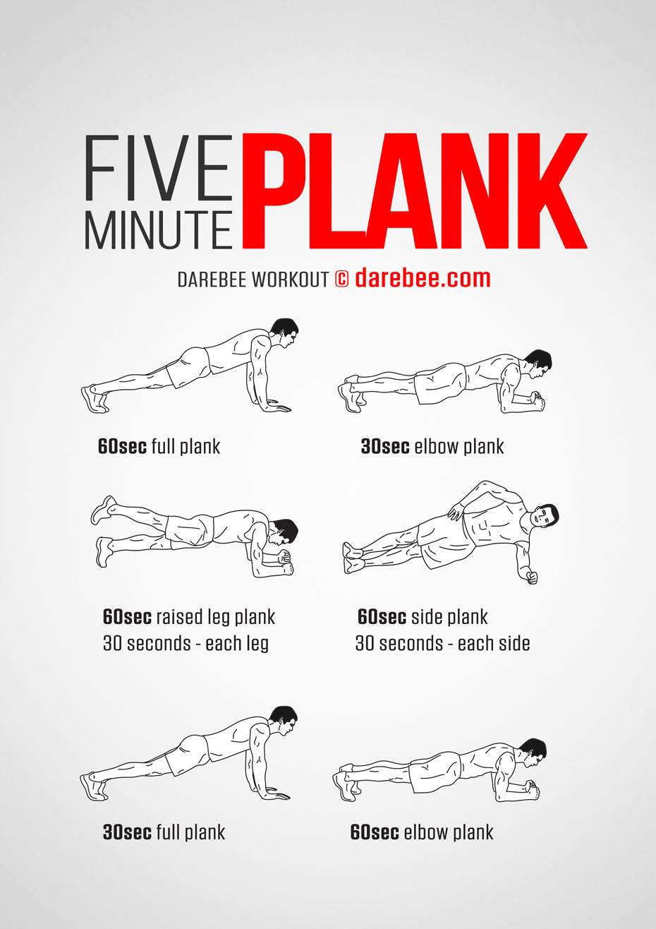 Faial Voorwaarden Grof Five Minute Plank Workout