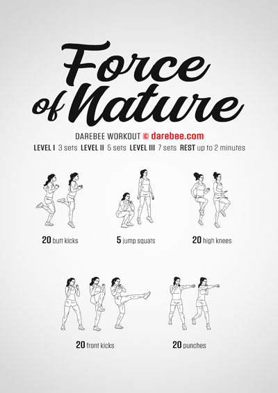 Force of Nature Darebee home fitness no-equipment workout