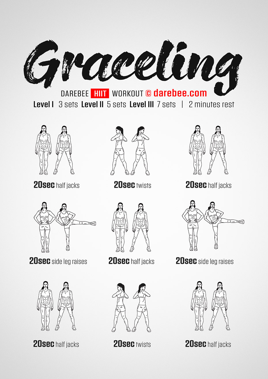 Graceling HIIT workout PDF by Darebee