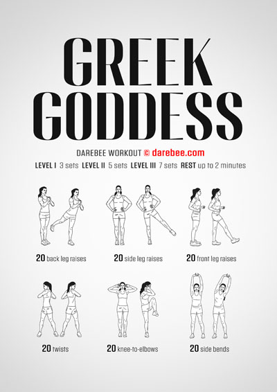 Greek Goddess is a Darebee home-fitness strength workout you can do at home.  