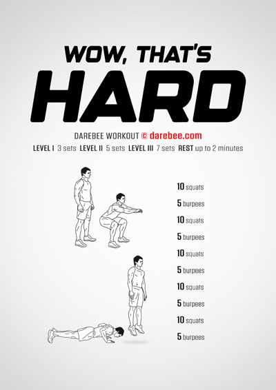 Wow, That's Hard is a Darebee, home-fitness full body, difficulty level IV workout.