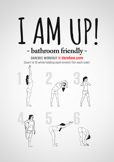 I am Up! Is a DAREBEE home fitness no-equipment total body stretching workout that will revitalize your body and mind.