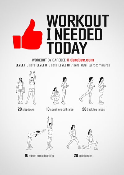 Workout I Needed Today is a DAREBEE home fitness, no-equipment home cardio workout that uses lower body exercises to get your body moving.