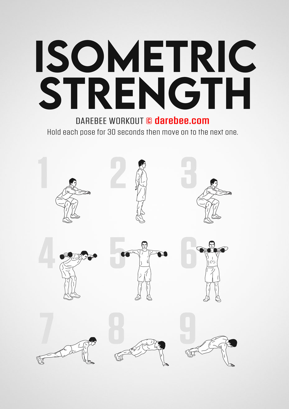 Isometric Strength is a Darebee home-fitness isometric strength workout that does exactly what it says it does. 