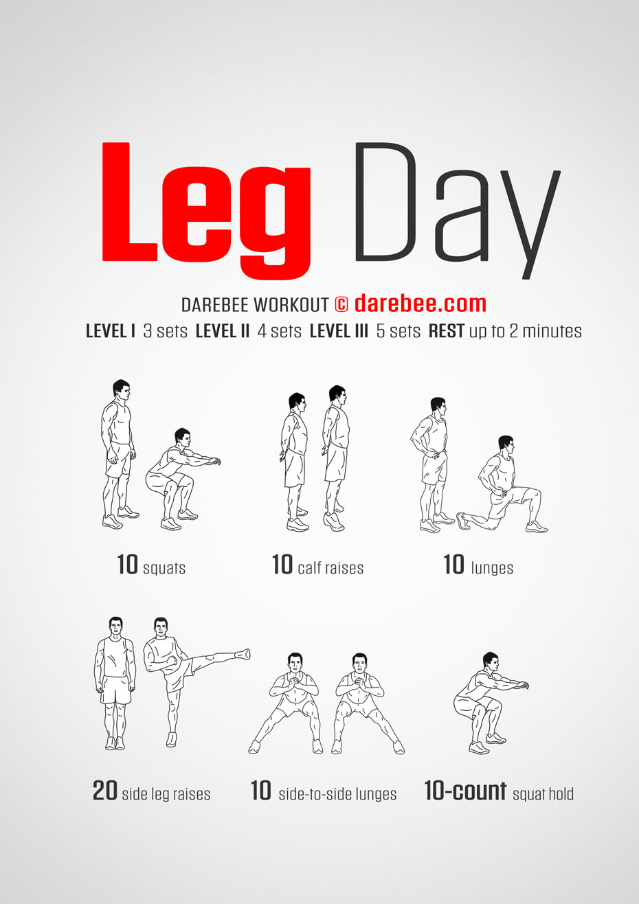 6 Day Pre workout on leg day with Comfort Workout Clothes