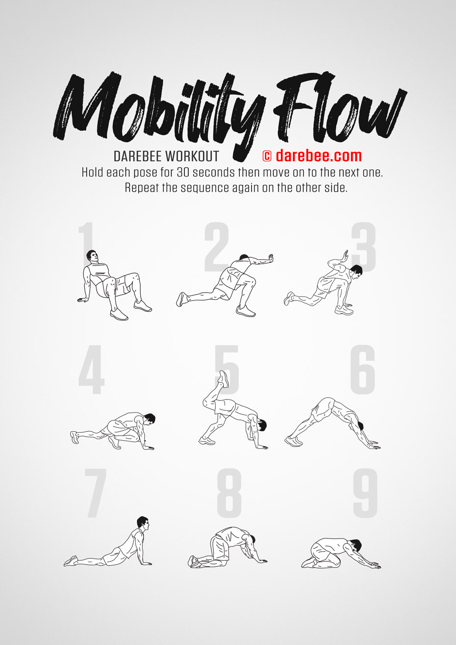 Darebees - Workout of the Day: Body Flow  #darebee  #wod #yoga #workout #stretching #fitness