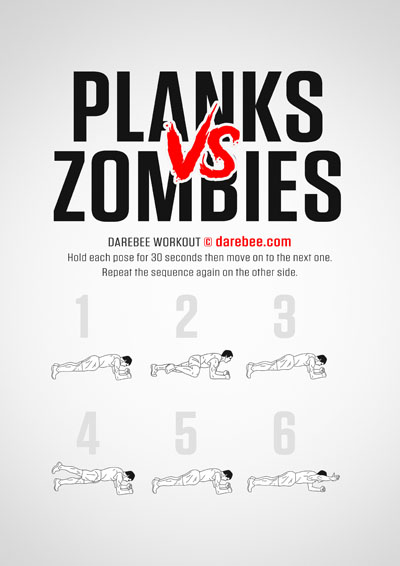 Planks vs Zombies is a Darebee home-fitness workout that will torch your abs and core.
