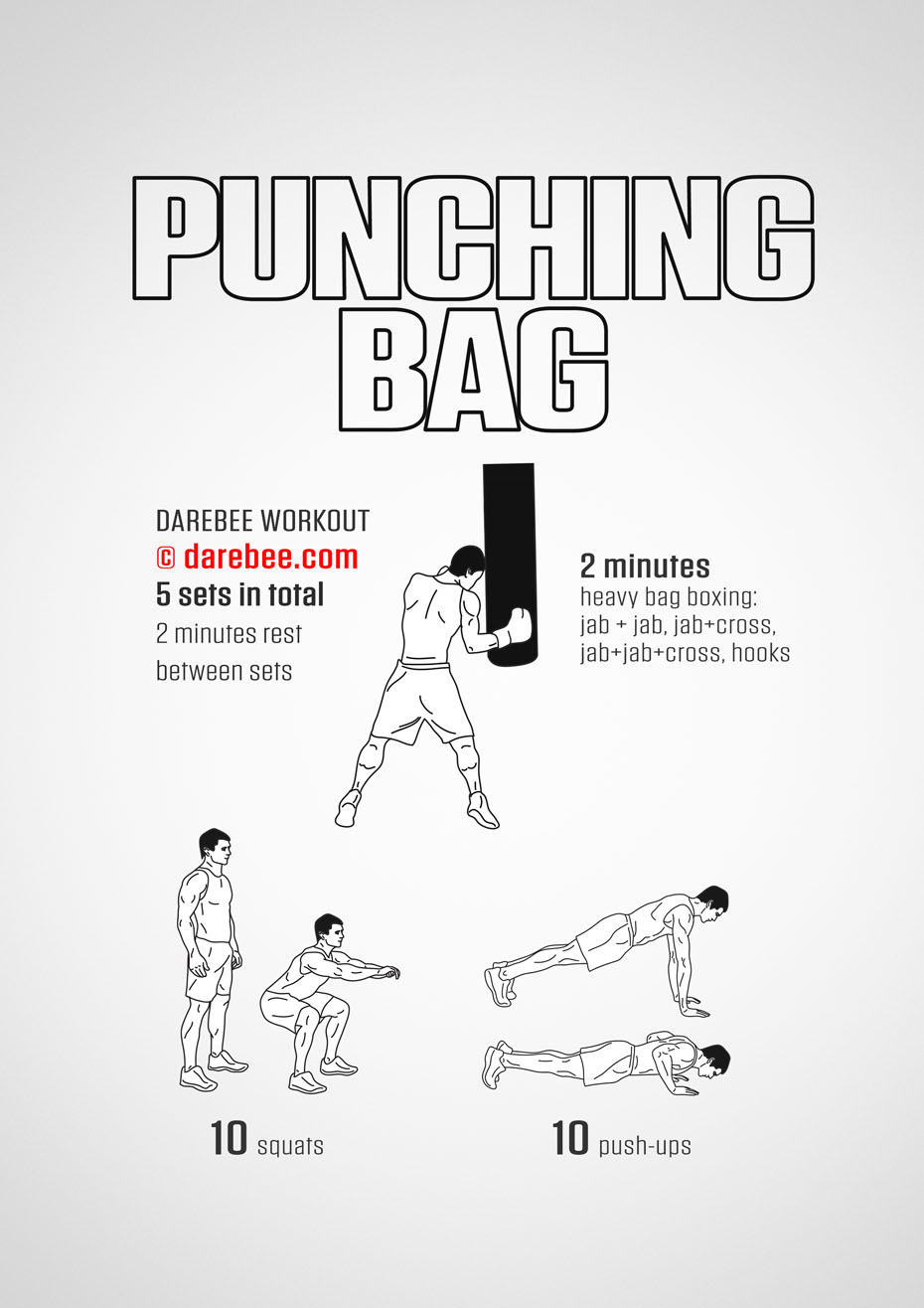 kickboxing workout with bag routine