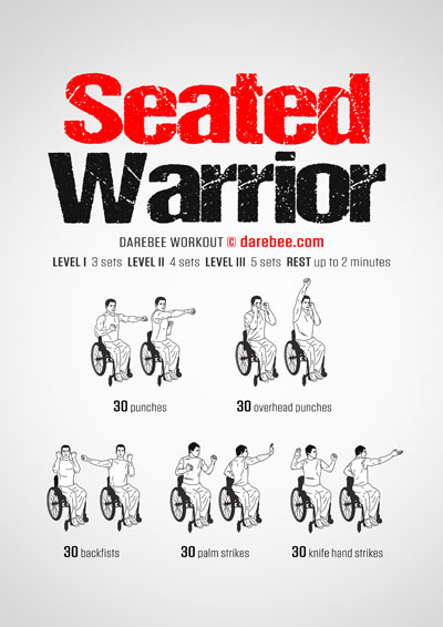 Seated Warrior is a Darebee home-fitness upper body workout for those who exercise in a seated position.