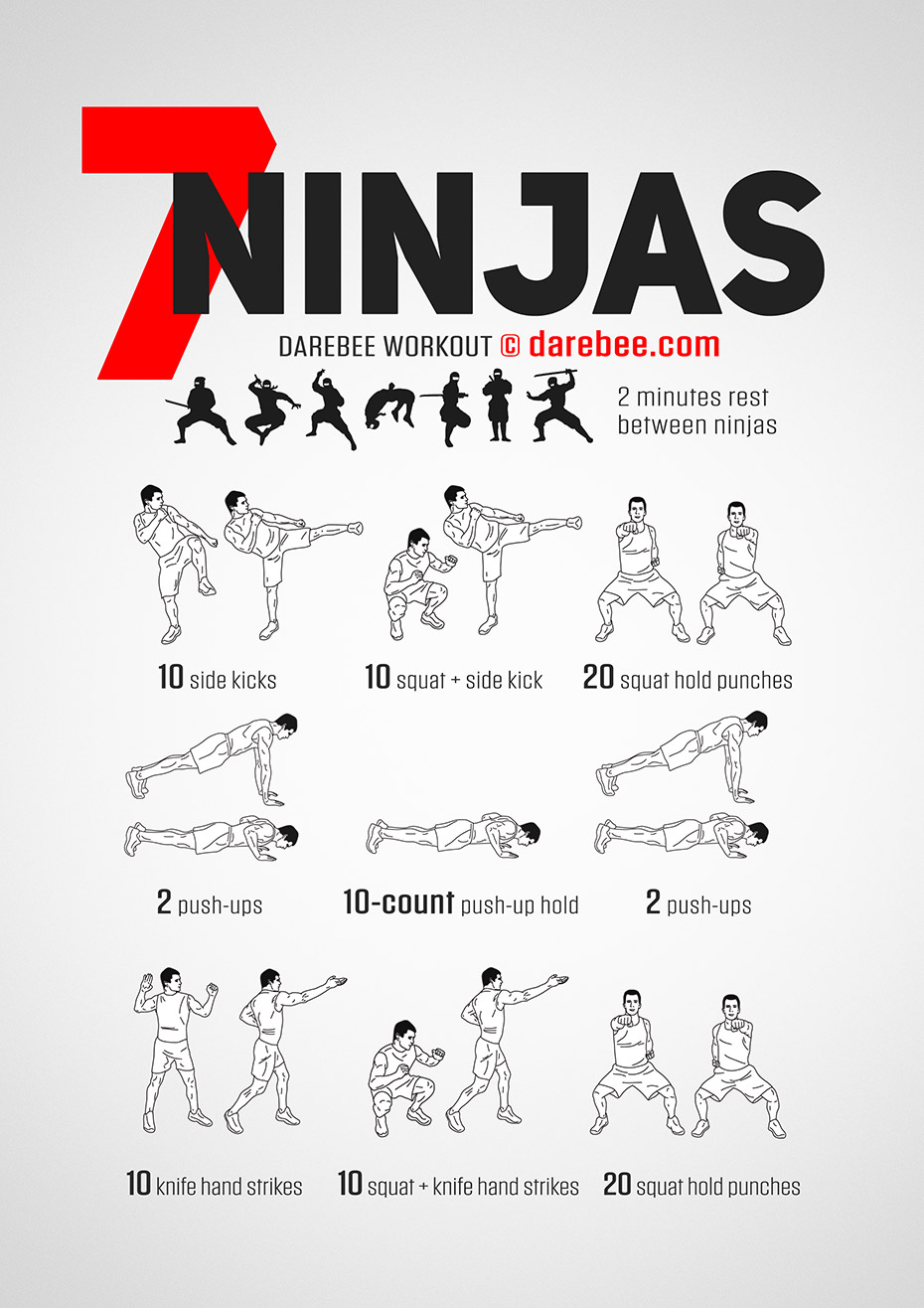 6 Day Ninja Workout Gym for push your ABS