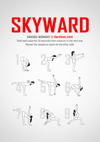 Skyward is a ypga-based, Darebee home-fitness total body strength and flexibility workout. 