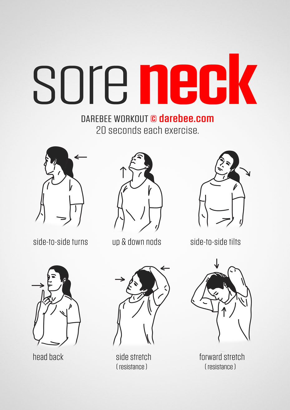 Printable Neck Stretches For The First Stretch Lower Your Chin To Your Chest While Keeping Your