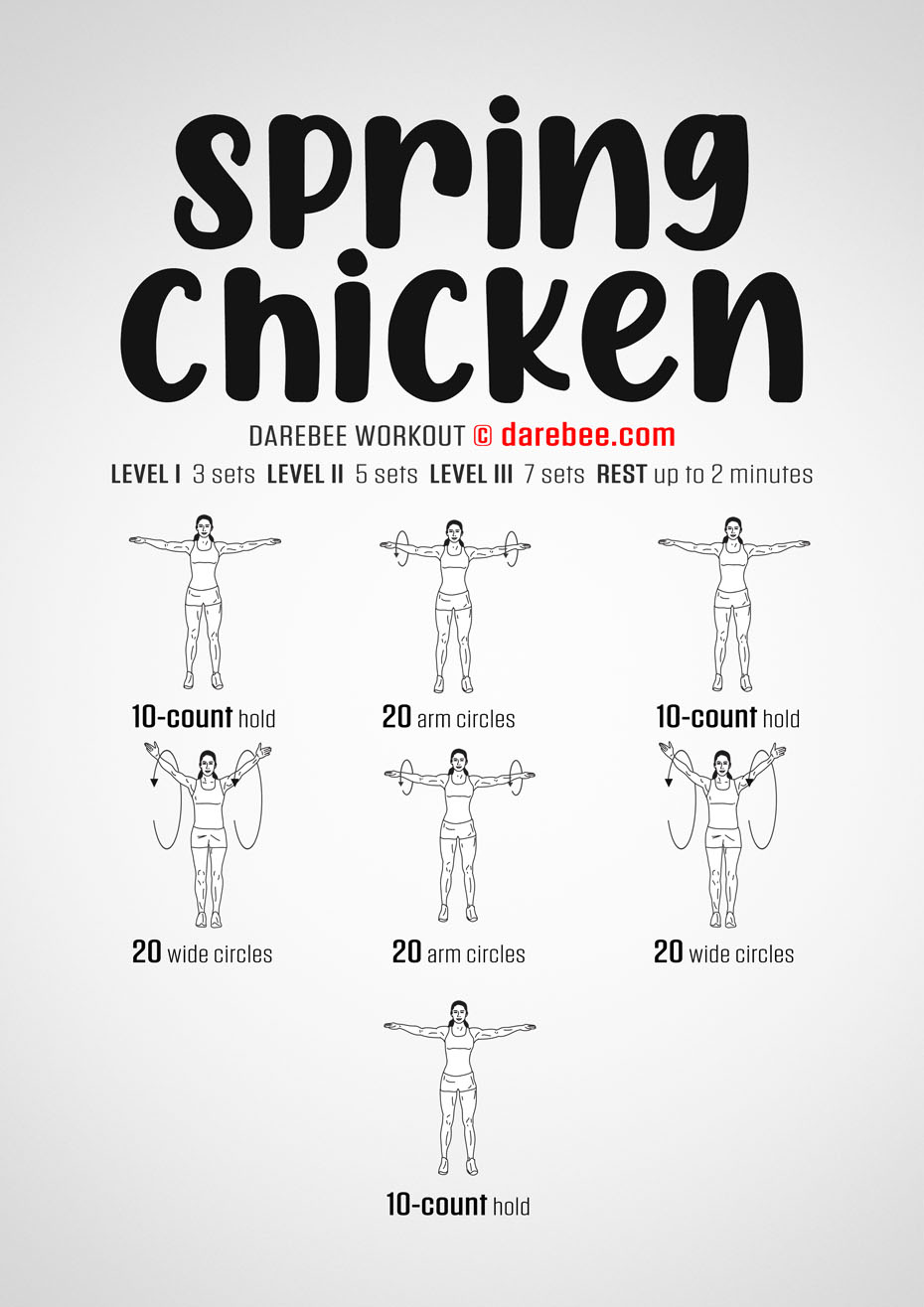 Spring Chicken is a Darebee home-fitness workout that will not tire you out and will help you decompress.