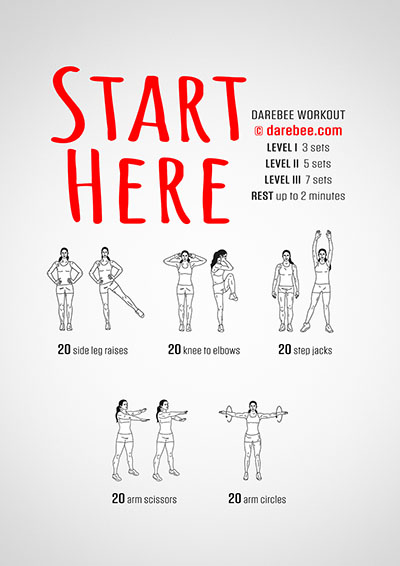 Darebee basic home fitness exercises workout